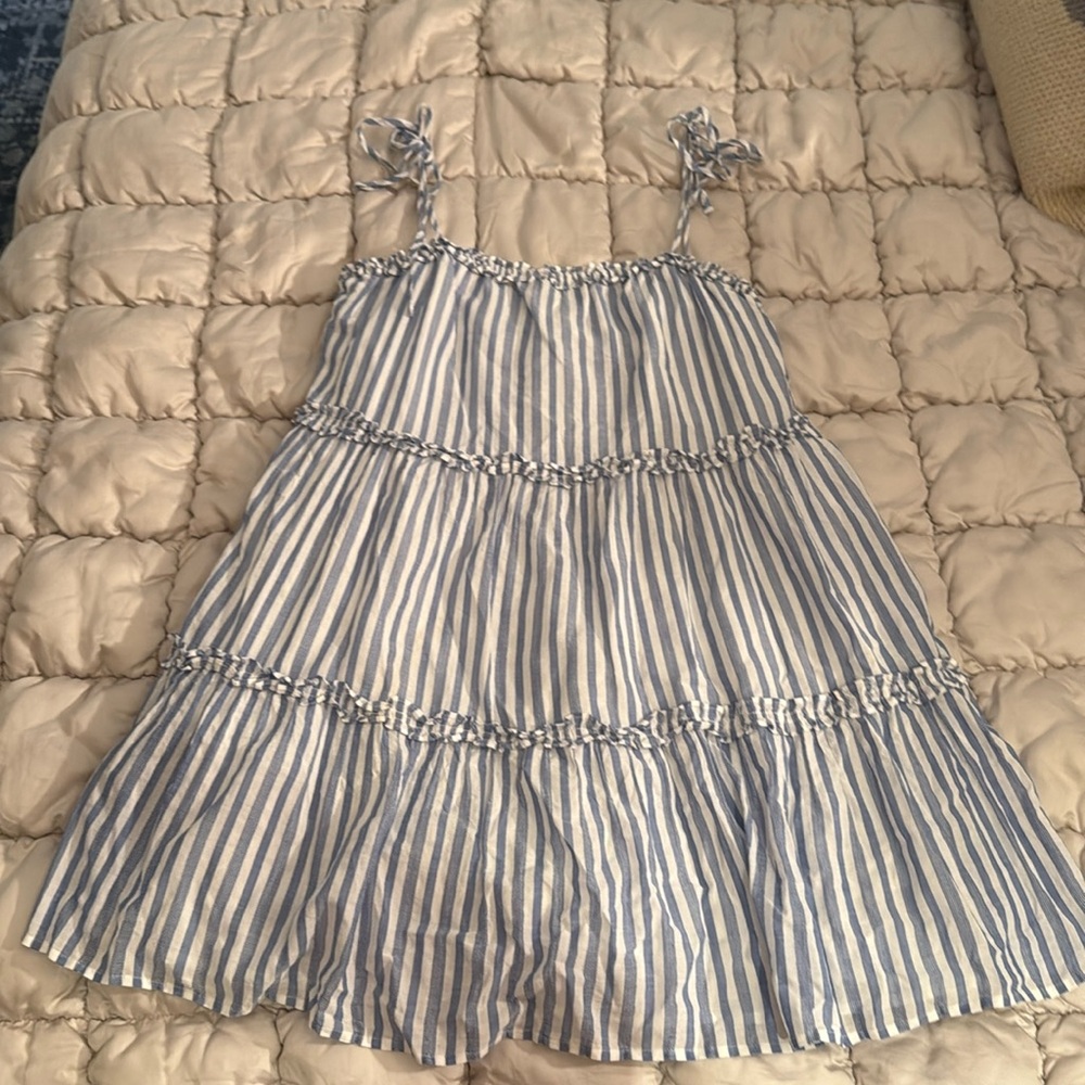 Rails Blue and White Striped Dress